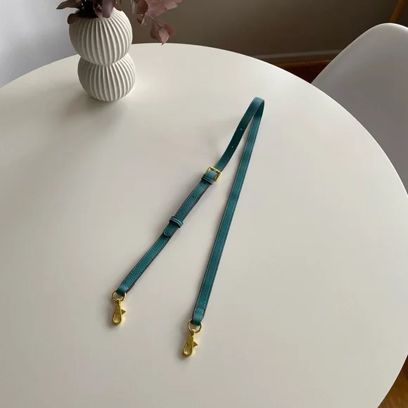 Vegan Leather Adjustable Turquoise Bag Strap - Picture 9 of 10